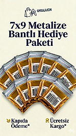 10.000 Adet 7x9 Metalize Bantlı Hediye Poşeti 7x9 Cm 10.000 Adet Hediye Paketi