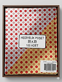 100  Adet Metalize Bantlı Poşet 20x25 Cm 100 Adet