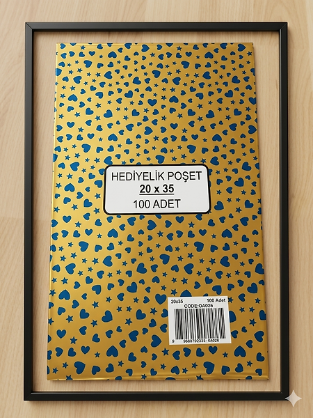 20x35/100 Adet Metalize Bantlı Hediye Paketi