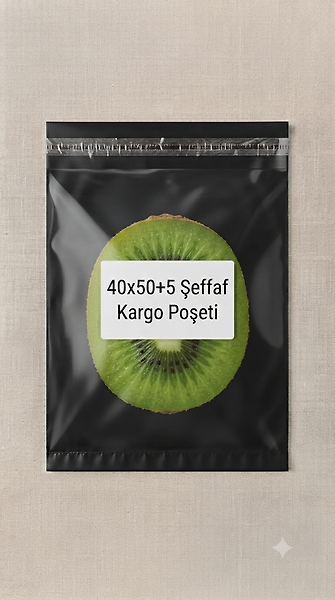 40x50+5 Biryüzü Şeffaf Kargo Poşeti