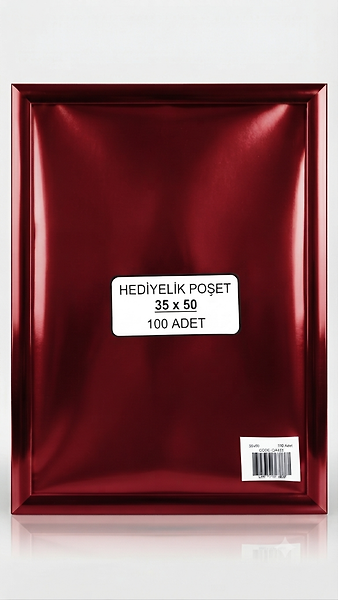 100 Adet 35x50  Metalize Hediye Paketi 35x50cm Kendinden Bantlı Renkli Hediye Paketi