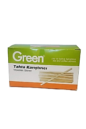 Kağıt Sargılı Çay, Kahve Bambu Ahşap Karıştırıcı 400'lü 3 Paket/1200 Adet