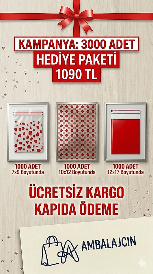 Takı İşletmelerine Özel /3000 Adet Bantlı Hediye Paketi