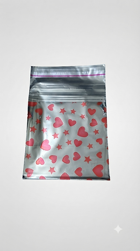 100 Adet 7x9 Metalize Bantlı Hediye Poşeti 7x9 Cm 100 Adet Hediye Paketi