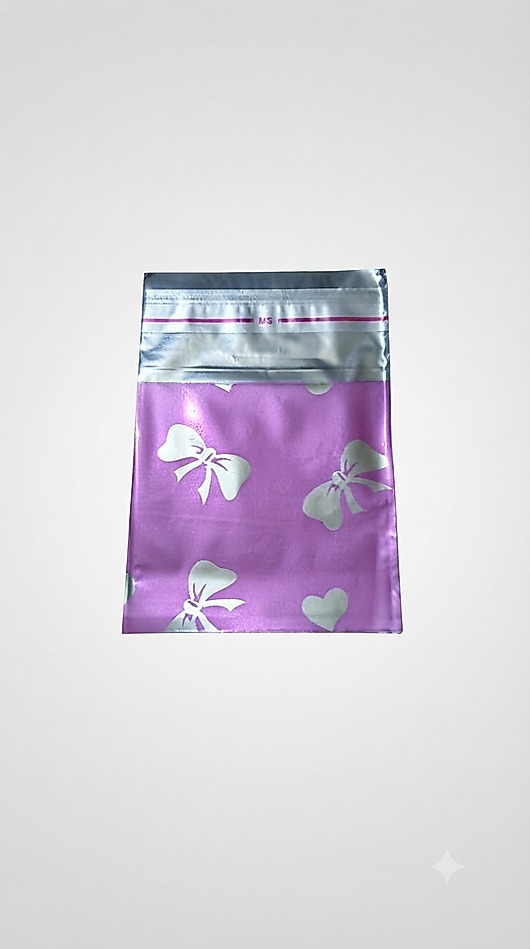 100 Adet 7x9 Metalize Bantlı Hediye Poşeti 7x9 Cm 100 Adet Hediye Paketi