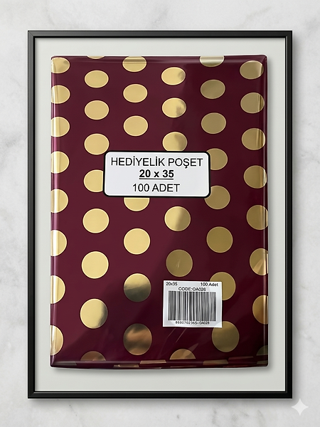 20x35/100 Adet Metalize Bantlı Hediye Paketi