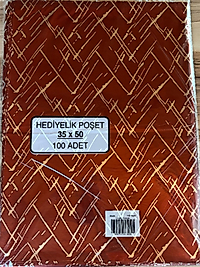 100 Adet 35x50  Metalize Hediye Paketi 35x50cm Kendinden Bantlı Renkli Hediye Paketi