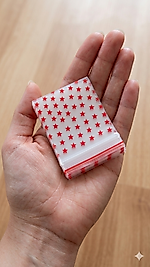 100 Adet 7x9 Metalize Bantlı Hediye Poşeti 7x9 Cm 100 Adet Hediye Paketi