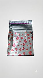 100 Adet 7x9 Metalize Bantlı Hediye Poşeti 7x9 Cm 100 Adet Hediye Paketi