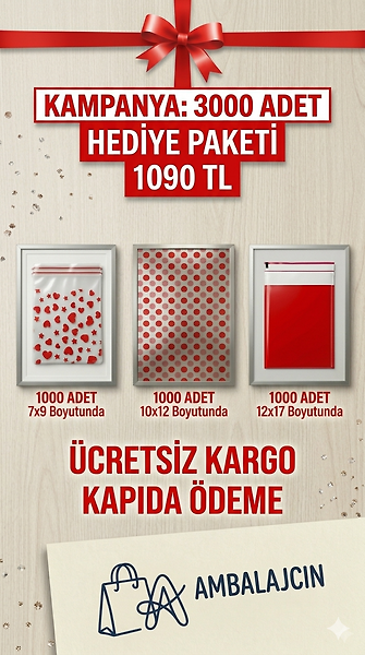 Takı İşletmelerine Özel /3000 Adet Bantlı Hediye Paketi