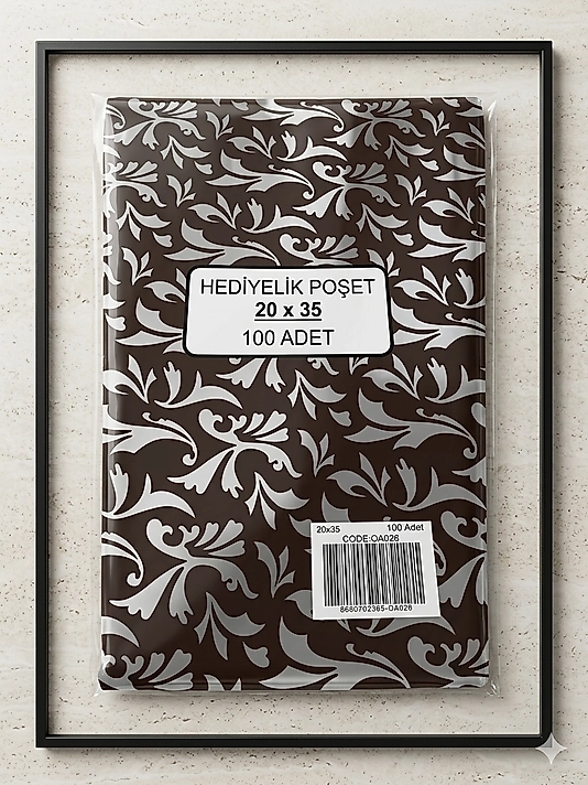 20x35/100 Adet Metalize Bantlı Hediye Paketi