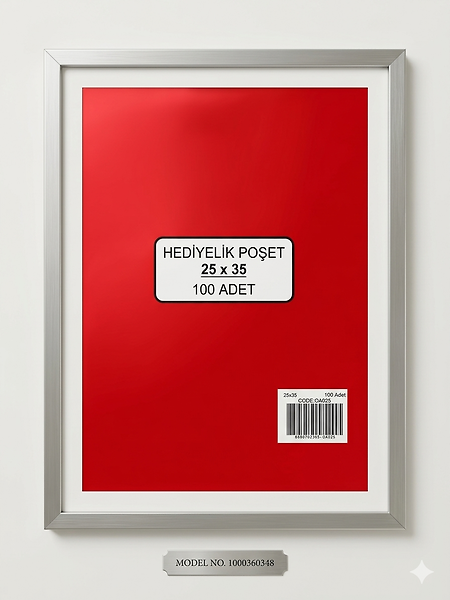 100 Adet 25x35 Metalize Hediye Paketi 25x35 cm Kendinden Bantlı Renkli Hediye Paketi