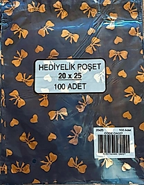 100  Adet Metalize Bantlı Poşet 20x25 Cm 100 Adet