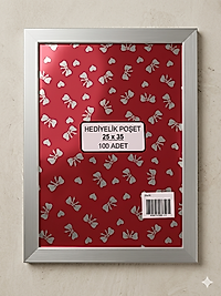 100 Adet 25x35 Metalize Hediye Paketi 25x35 cm Kendinden Bantlı Renkli Hediye Paketi