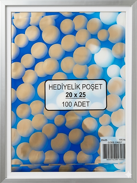 100  Adet Metalize Bantlı Poşet 20x25 Cm 100 Adet