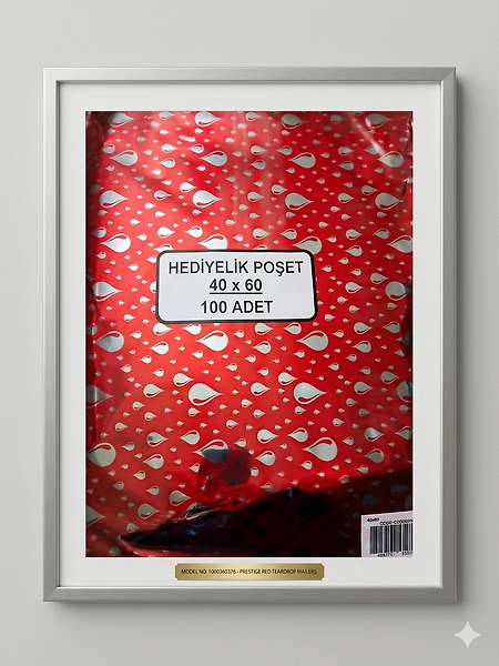 100 Adet 40x60 Metalize Hediye Paketi 40x60 cm Kendinden Bantlı Renkli Hediye Paketi