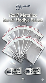 10.000 Adet 12x17 Metalize Bantlı Hediye Poşeti 12x17  Cm 10.000 Adet Hediye Paketi