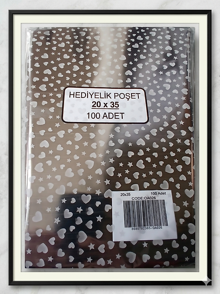 20x35/100 Adet Metalize Bantlı Hediye Paketi