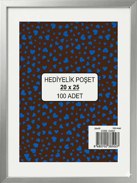 100  Adet Metalize Bantlı Poşet 20x25 Cm 100 Adet