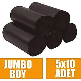 50 ADET 80X110 JUMBO  BOY ÇÖP TORBASI 5 RULO 10'LU  TOPLAM 50 ADET