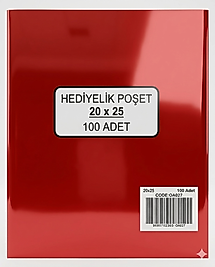 100  Adet Metalize Bantlı Poşet 20x25 Cm 100 Adet