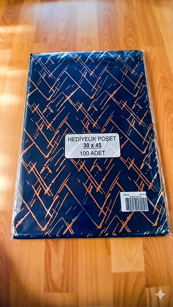100 Adet 30x45 Metalize Hediye Paketi 30x45 cm Kendinden Bantlı Renkli Hediye Paketi