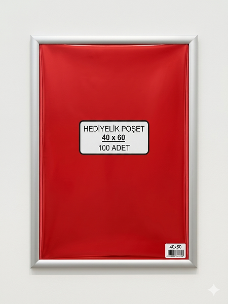 100 Adet 40x60 Metalize Hediye Paketi 40x60 cm Kendinden Bantlı Renkli Hediye Paketi