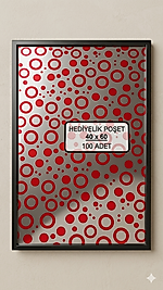 100 Adet 40x60 Metalize Hediye Paketi 40x60 cm Kendinden Bantlı Renkli Hediye Paketi