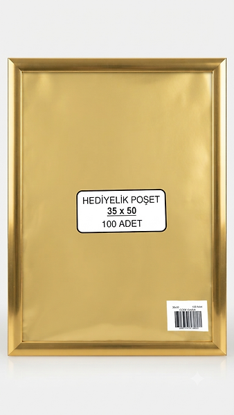 100 Adet 35x50  Metalize Hediye Paketi 35x50cm Kendinden Bantlı Renkli Hediye Paketi