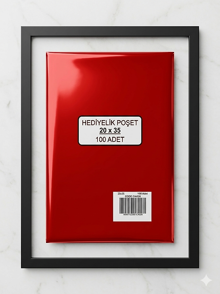 20x35/100 Adet Metalize Bantlı Hediye Paketi