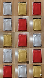 100 Adet 7x9 Metalize Bantlı Hediye Poşeti 7x9 Cm 100 Adet Hediye Paketi