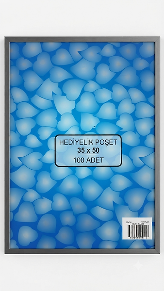 100 Adet 35x50  Metalize Hediye Paketi 35x50cm Kendinden Bantlı Renkli Hediye Paketi